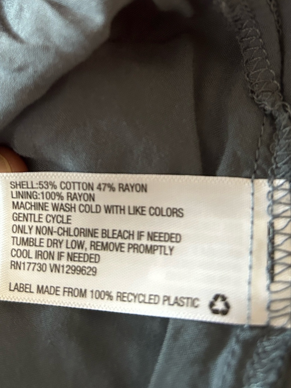 Knox Rose Square Neck Blue Grey Tiered Ruffle Embroidered Cotton LARGE Sundress - Picture 16 of 16